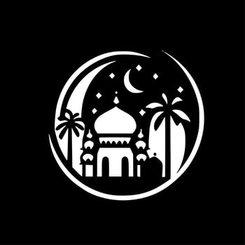 Ramadan - Minimalist and Flat Logo - Vector illustration