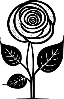 Rolled Flowers - High Quality Vector Logo - Vector illustration ideal for T-shirt graphic
