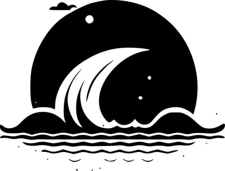 Sea - Minimalist and Flat Logo - Vector illustration