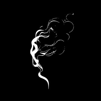 Smoke, Black and White Vector illustration