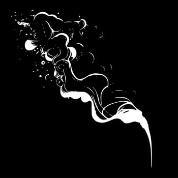 Smoke, Black and White Vector illustration