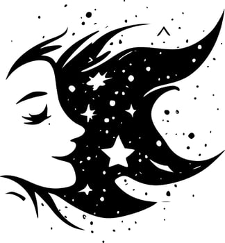 Sparkle, Black and White Vector illustration