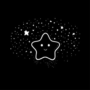 Stars, Minimalist and Simple Silhouette - Vector illustration