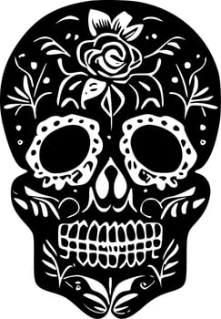Sugar Skull - High Quality Vector Logo - Vector illustration ideal for T-shirt graphic