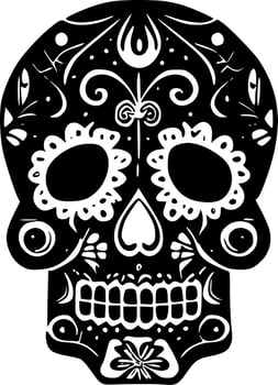 Sugar Skull - High Quality Vector Logo - Vector illustration ideal for T-shirt graphic