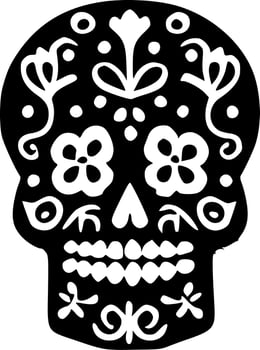 Sugar Skull - High Quality Vector Logo - Vector illustration ideal for T-shirt graphic