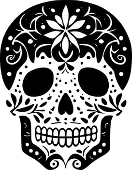Sugar Skull - High Quality Vector Logo - Vector illustration ideal for T-shirt graphic