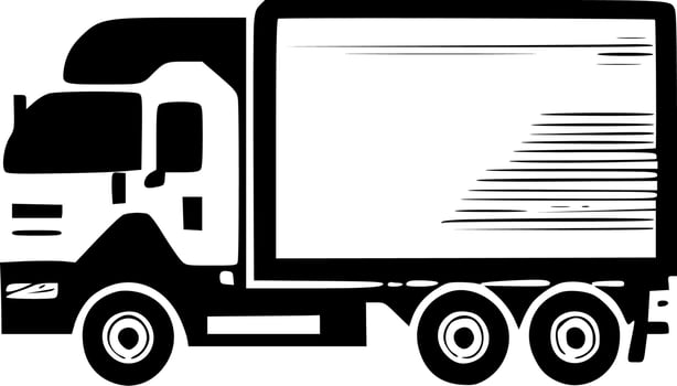 Truck - Minimalist and Flat Logo - Vector illustration