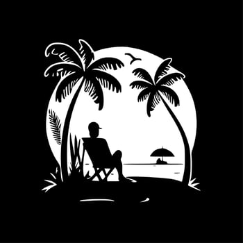 Vacation, Minimalist and Simple Silhouette - Vector illustration