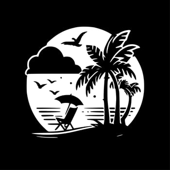 Vacation - Minimalist and Flat Logo - Vector illustration