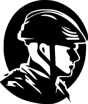 Army - Minimalist and Flat Logo - Vector illustration