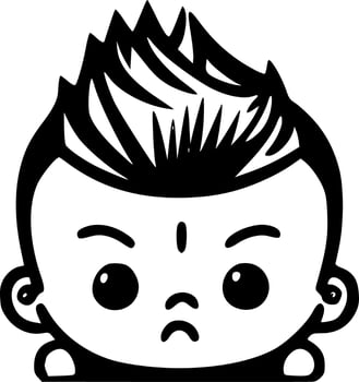 Baby - Black and White Isolated Icon - Vector illustration