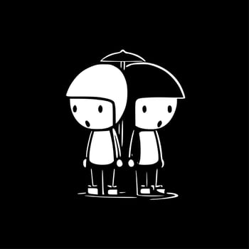 Best Friends - Minimalist and Flat Logo - Vector illustration