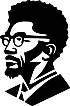 Black History - Black and White Isolated Icon - Vector illustration