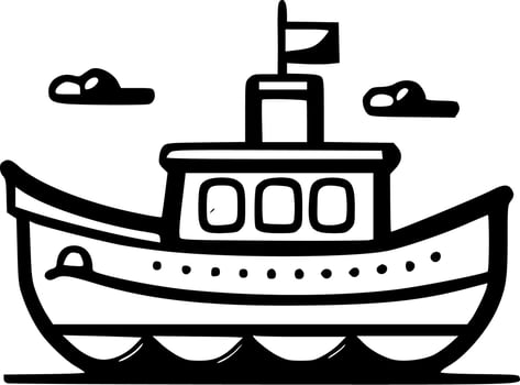 Boat - Minimalist and Flat Logo - Vector illustration