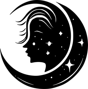 Celestial, Black and White Vector illustration