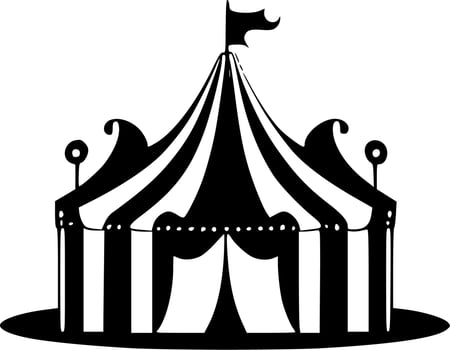 Circus - Minimalist and Flat Logo - Vector illustration
