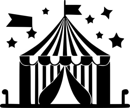 Circus, Minimalist and Simple Silhouette - Vector illustration