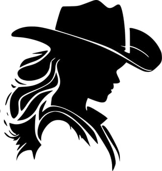 Cowgirl - High Quality Vector Logo - Vector illustration ideal for T-shirt graphic