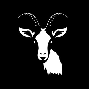 Goat - Black and White Isolated Icon - Vector illustration