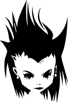 Goth, Minimalist and Simple Silhouette - Vector illustration