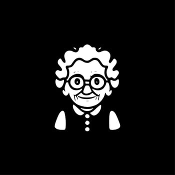 Grandma, Minimalist and Simple Silhouette - Vector illustration