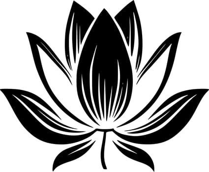 Lotus Flower - Minimalist and Flat Logo - Vector illustration