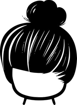 Messy Bun - High Quality Vector Logo - Vector illustration ideal for T-shirt graphic