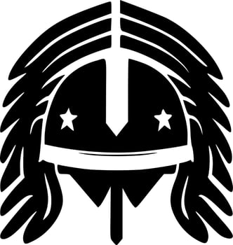 Military, Black and White Vector illustration