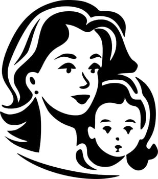 Mom - Minimalist and Flat Logo - Vector illustration