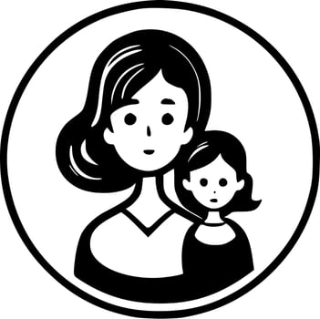 Mom, Minimalist and Simple Silhouette - Vector illustration