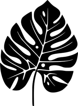 Monstera, Minimalist and Simple Silhouette - Vector illustration