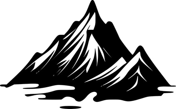 Mountain, Minimalist and Simple Silhouette - Vector illustration