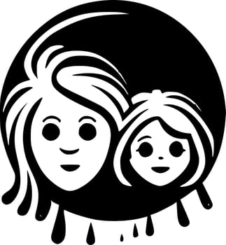 Mum, Minimalist and Simple Silhouette - Vector illustration