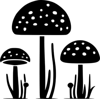 Mushrooms - Minimalist and Flat Logo - Vector illustration