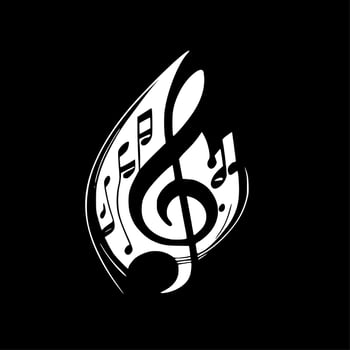 Music Notes - High Quality Vector Logo - Vector illustration ideal for T-shirt graphic