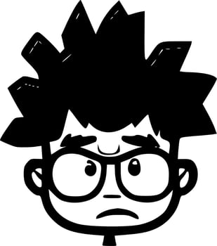 Sarcastic - Black and White Isolated Icon - Vector illustration