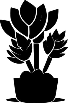 Succulent, Minimalist and Simple Silhouette - Vector illustration