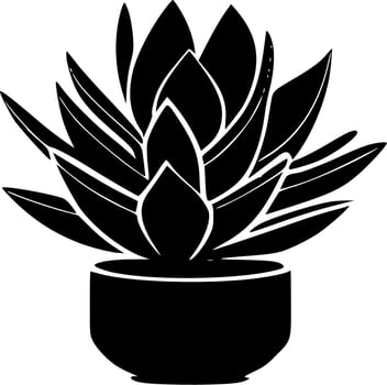Succulent, Minimalist and Simple Silhouette - Vector illustration