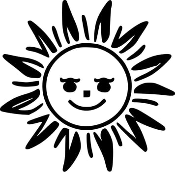 Sun - Minimalist and Flat Logo - Vector illustration