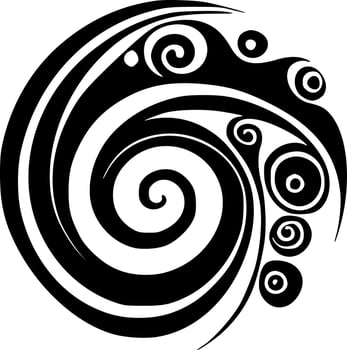 Swirls - Minimalist and Flat Logo - Vector illustration