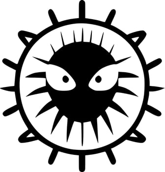 Virus - Minimalist and Flat Logo - Vector illustration