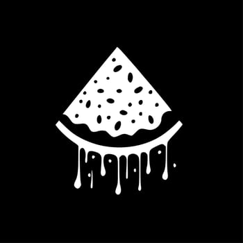 Watermelon - Black and White Isolated Icon - Vector illustration