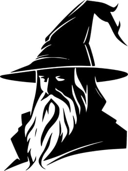 Wizard - Minimalist and Flat Logo - Vector illustration
