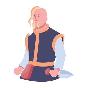 Trendy Medieval Man vector