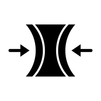 Elasticity Glyph Icon Design vector