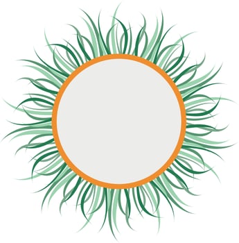 Grass Illustration Design Art Vector Circle