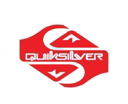 Quiksilver Symbol Brand Clothes With Name Red Logo Design Icon Abstract Vector Illustration