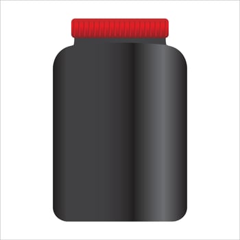 Sports nutrition jar icon, vector, illustration, symbol vector