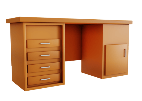 3d office desk icon png